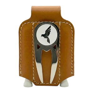 Birdie Clip Magnetic Leather Golf Clip & Wallet - Tan