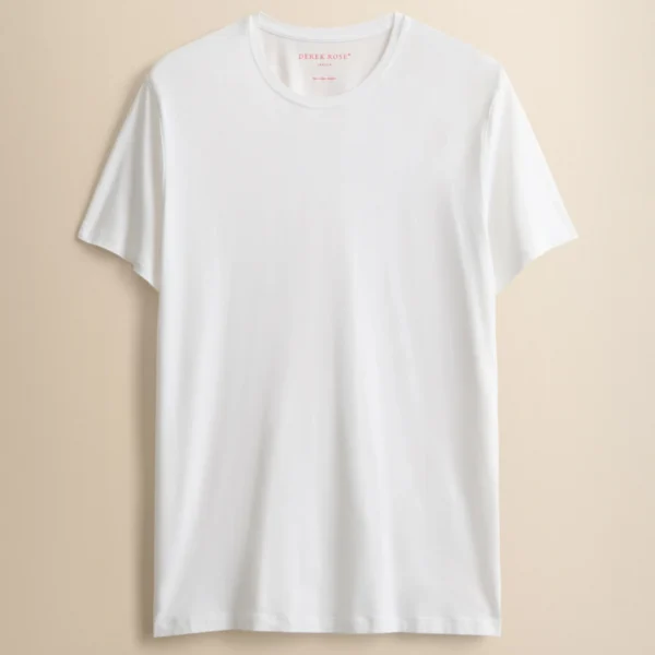 Derek Rose Basel Micro Modal T-Shirt - White