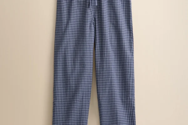 Derek Rose Braemar Brushed Cotton Lounge Pants - Navy Blue Check