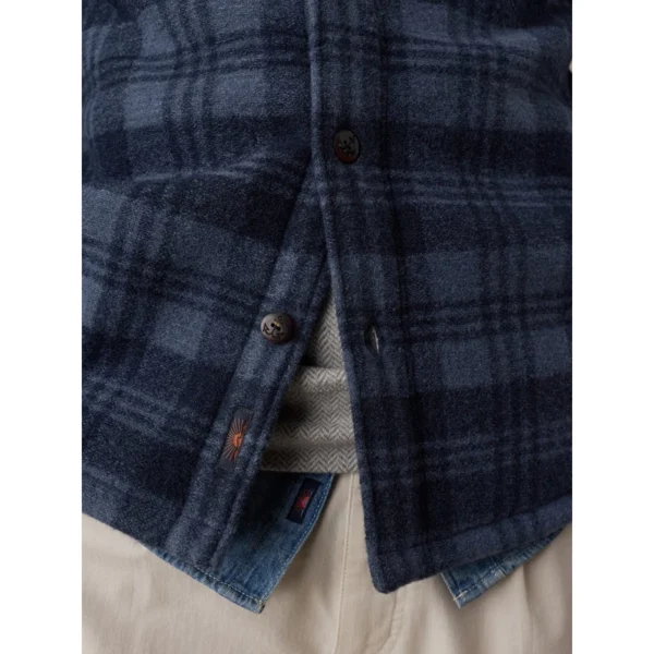 Faherty Range Fleece Lined CPO - Deep Blue Plaid