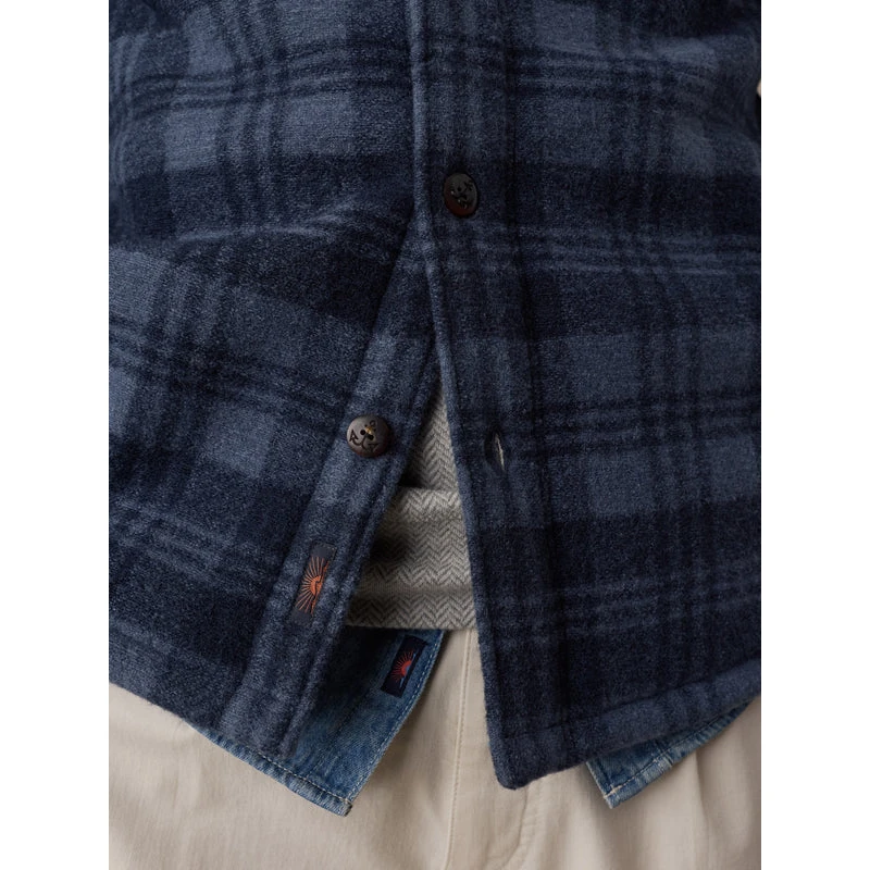 Faherty Range Fleece Lined CPO - Deep Blue Plaid