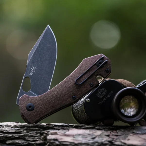 GiantMouse Atelier Knife - Burlap Micarta4