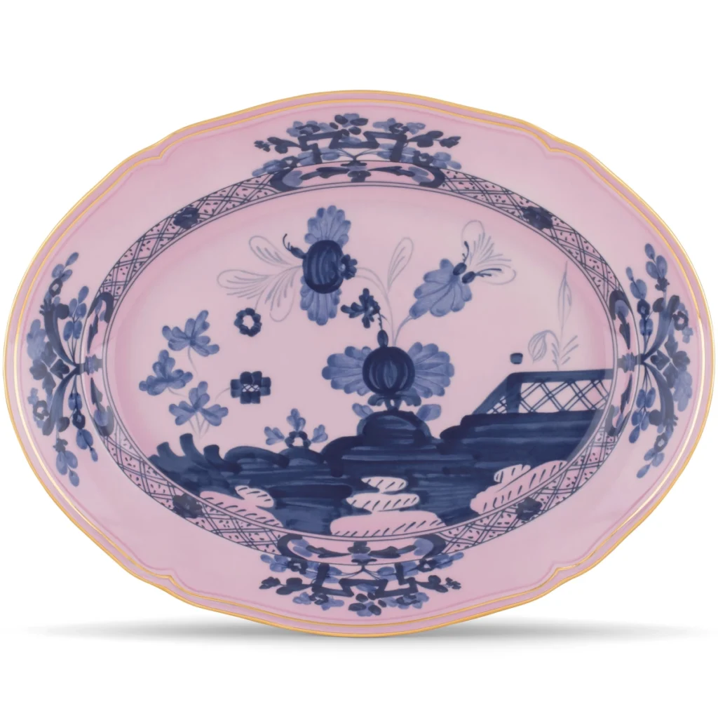Ginori 1735 Oriente Italiano Oval Platter - Azalea