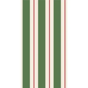 Hester & Cook Green & Red Awning Stripe Guest Napkins