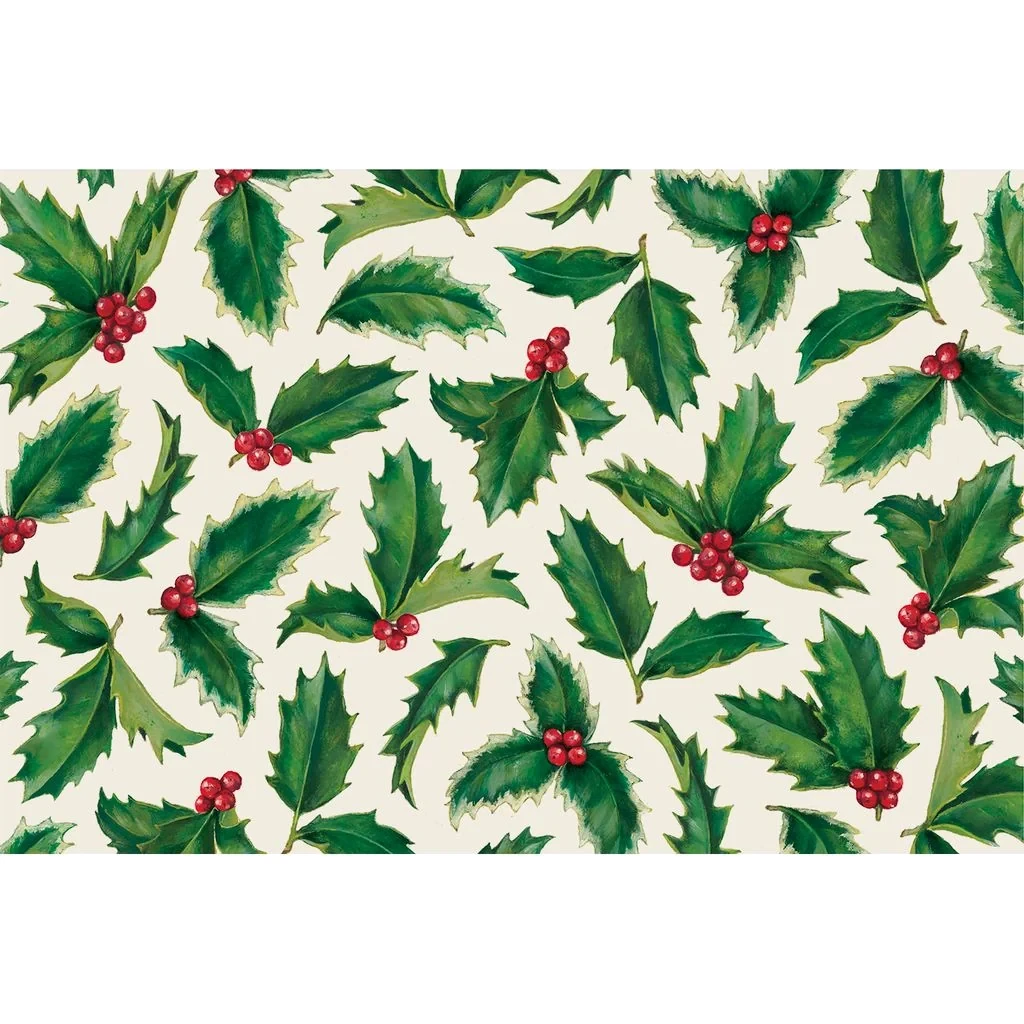 Hester & Cook Holiday Holly Placemat