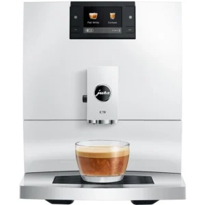 Jura C9 Automatic Coffee Machine - Piano White