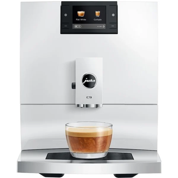 Jura C9 Automatic Coffee Machine - Piano White
