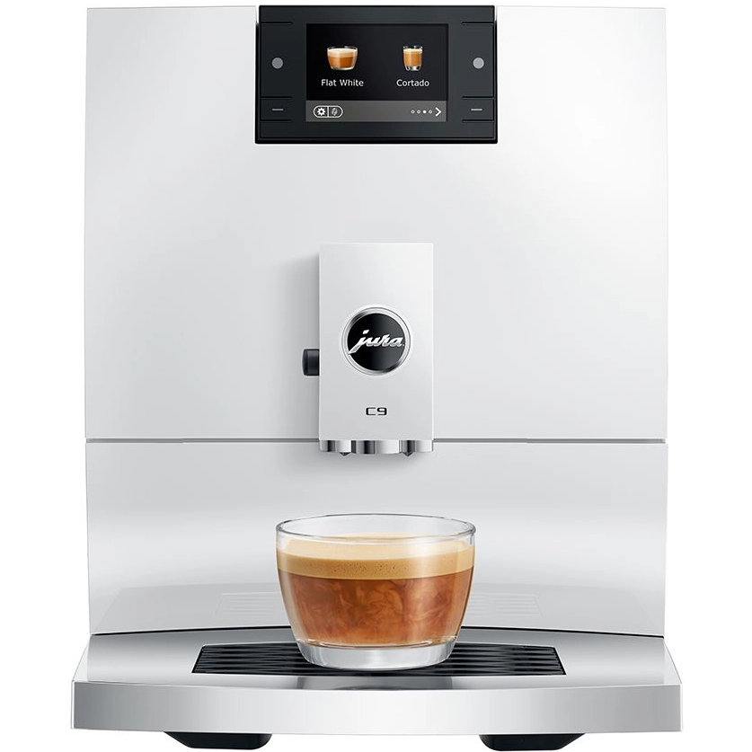 Jura C9 Automatic Coffee Machine - Piano White