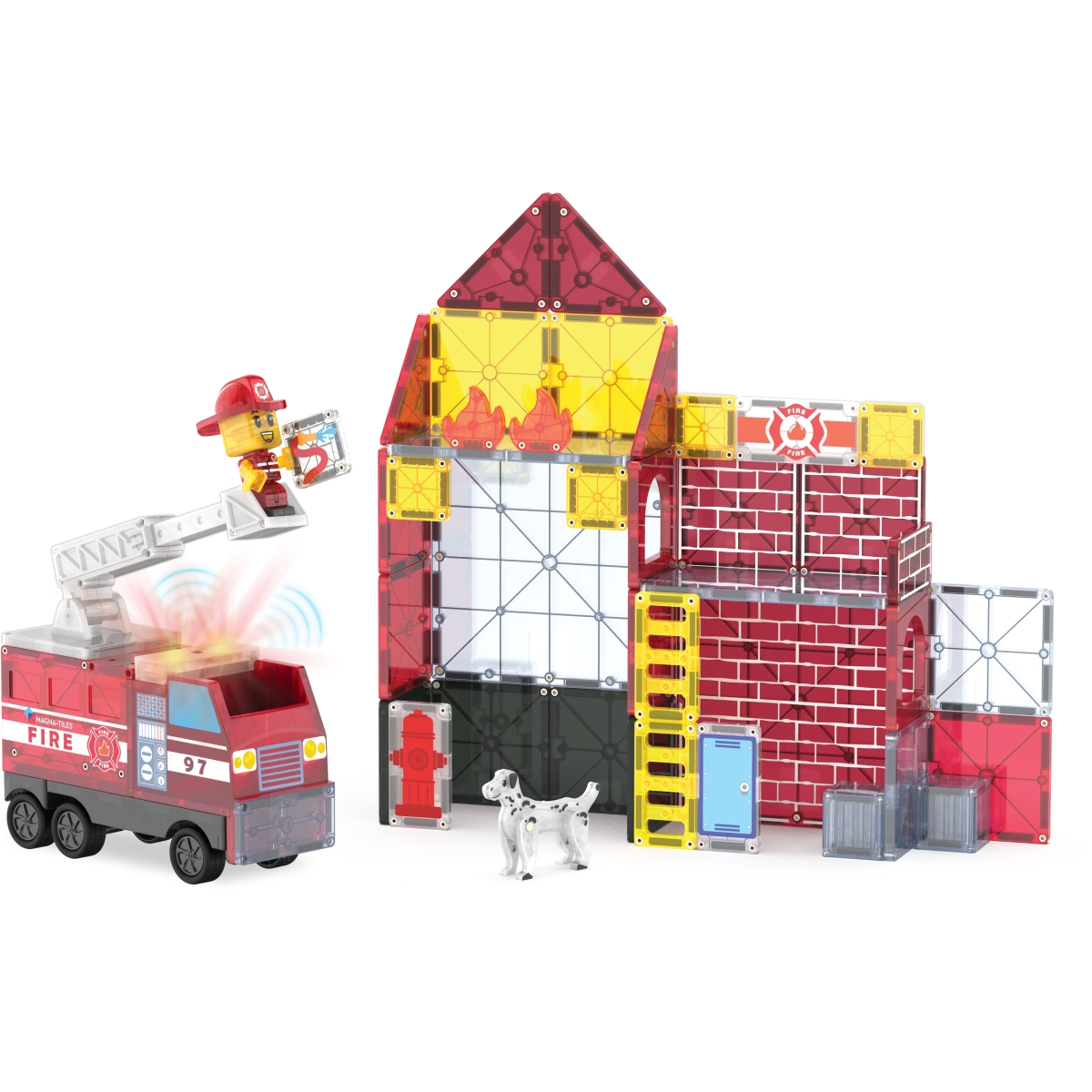 Magna-Tiles Fire Station 50 Piece Set