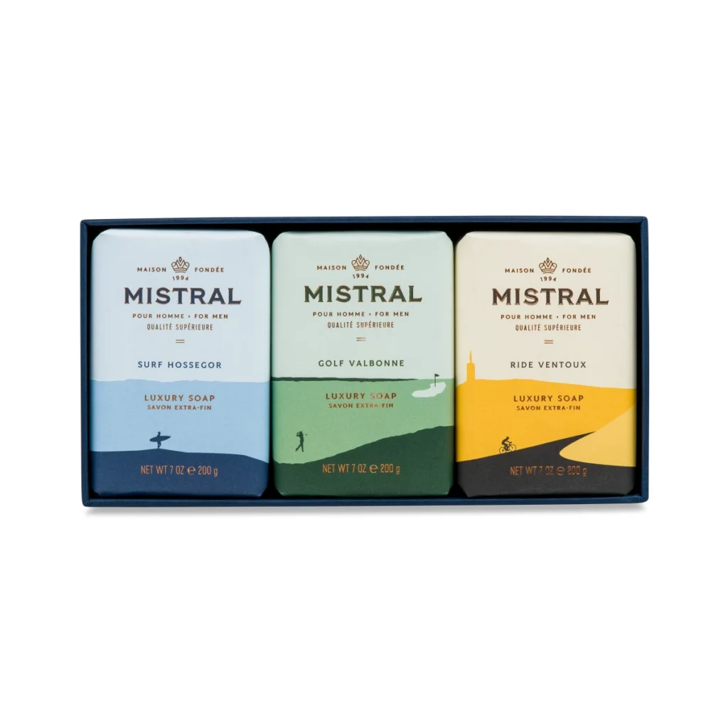 Mistral Homme Sport Three Soap Gift Set
