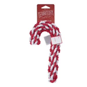Territory Candy Cane Braided Rope Dog Toy