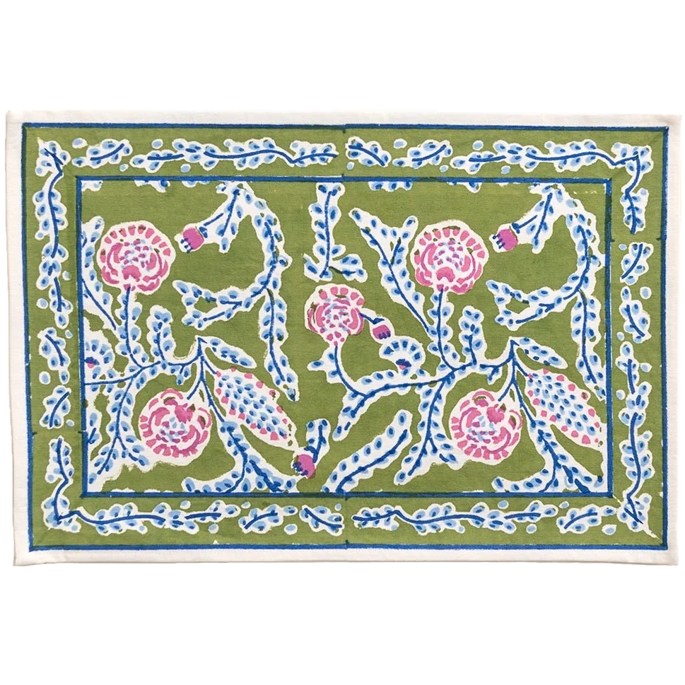 Pomegranate Climbing Dahlia Lavender & Fern Placemat