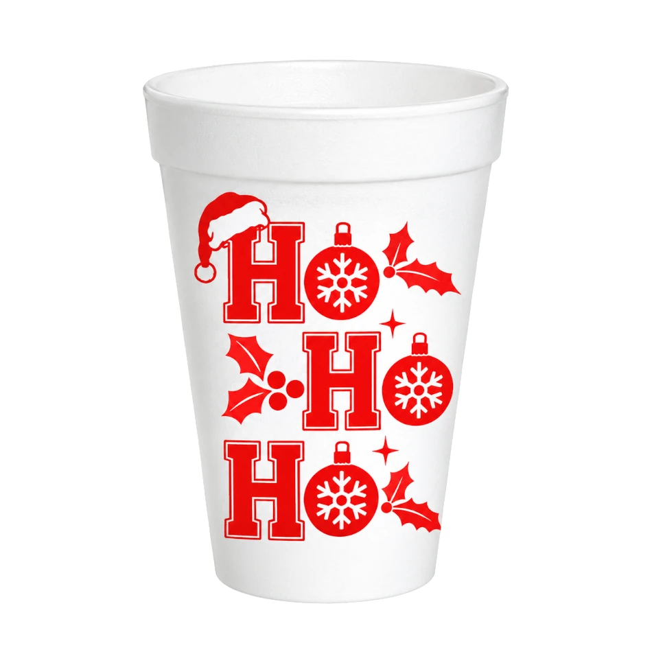 Rosanne Beck Ho Ho Ho Styrofoam Cups