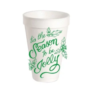 Rosanne Beck Tis the Season To Be Jolly Styrofoam Cups