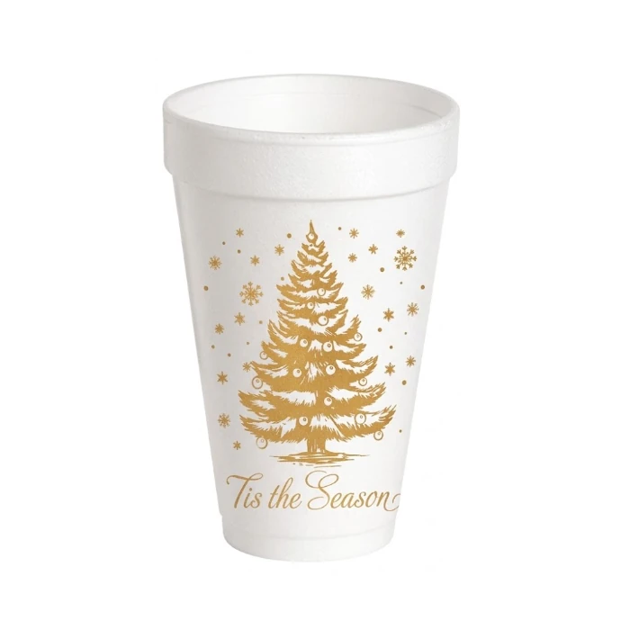 Rosanne Beck Tis the Season Styrofoam Cups