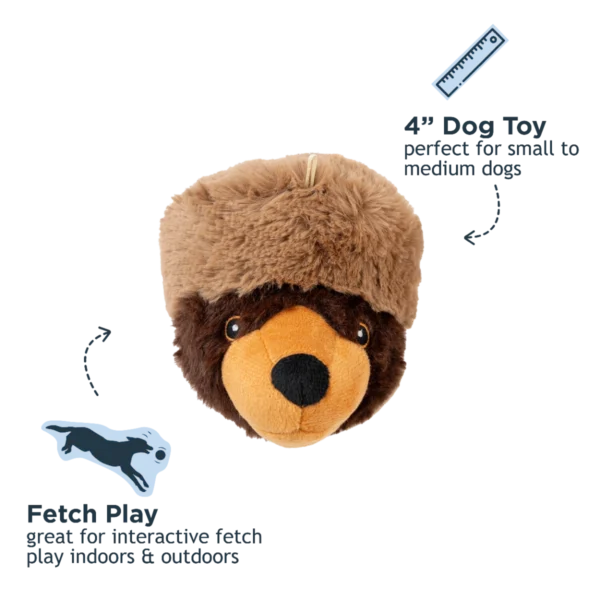 Tall Tails 2-in-1 Holiday Bear Fetch Ball Dog Toy2