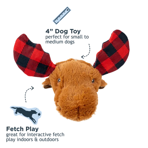 Tall Tails 2-in-1 Holiday Moose Fetch Ball Dog Toy2
