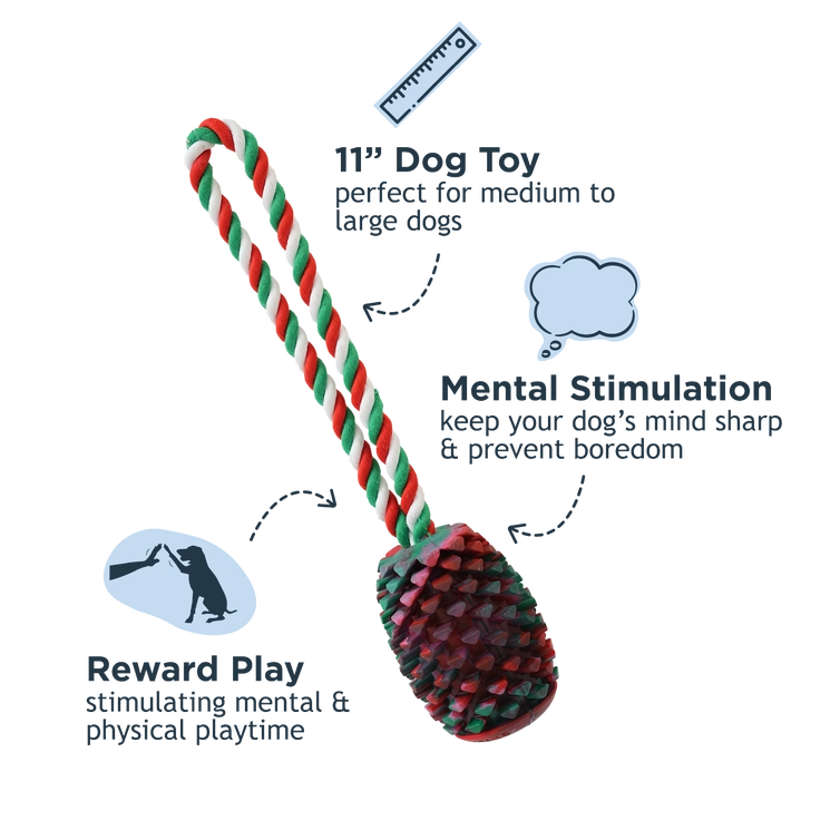 Tall Tails Natural Rubber Pinecone Treat-And-Tug Dog Toy3