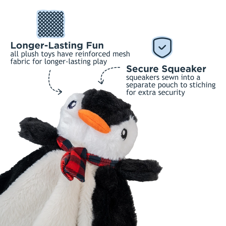 Tall Tails Penguin Comfort Blanket Dog Toy2