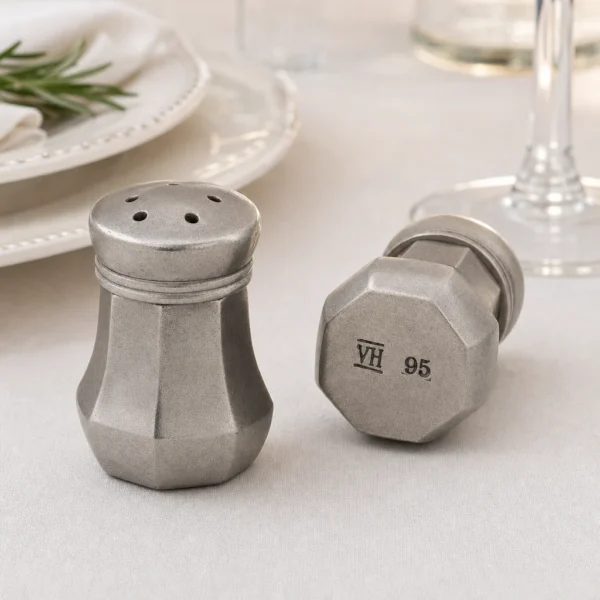 Vagabond House Mini Pewter Salt and Pepper Set2
